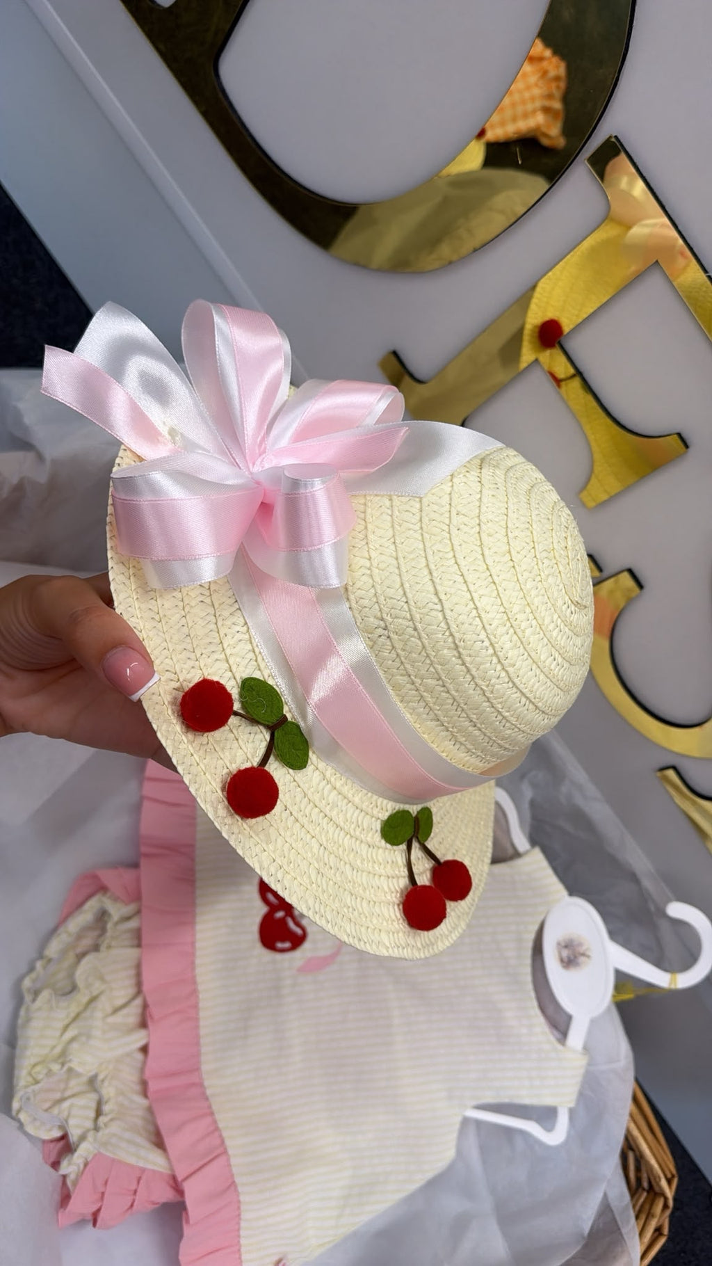 Cherry pink hat