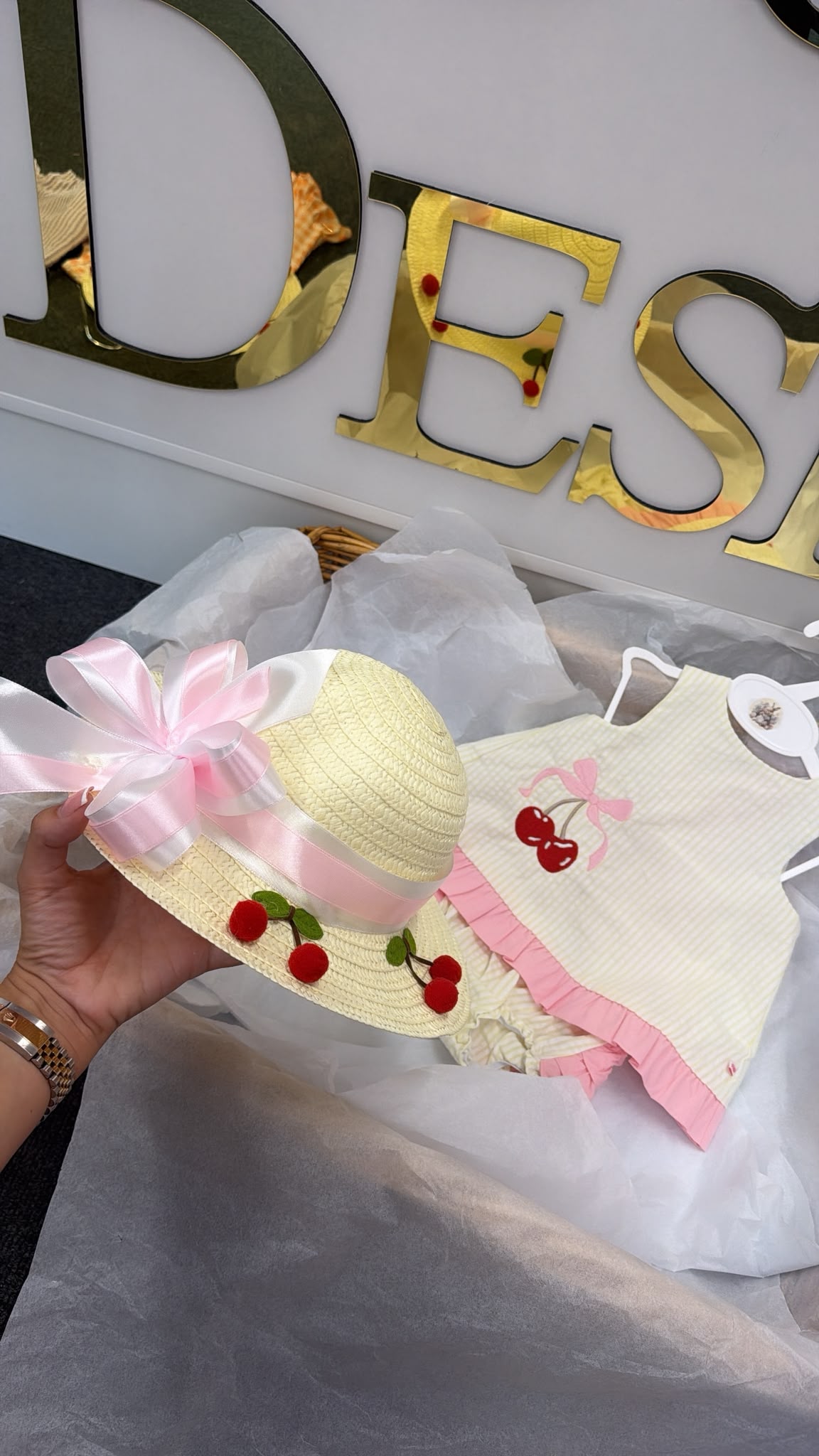 Cherry pink hat