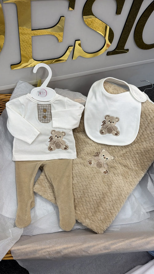 Beige bear blanket (plain)