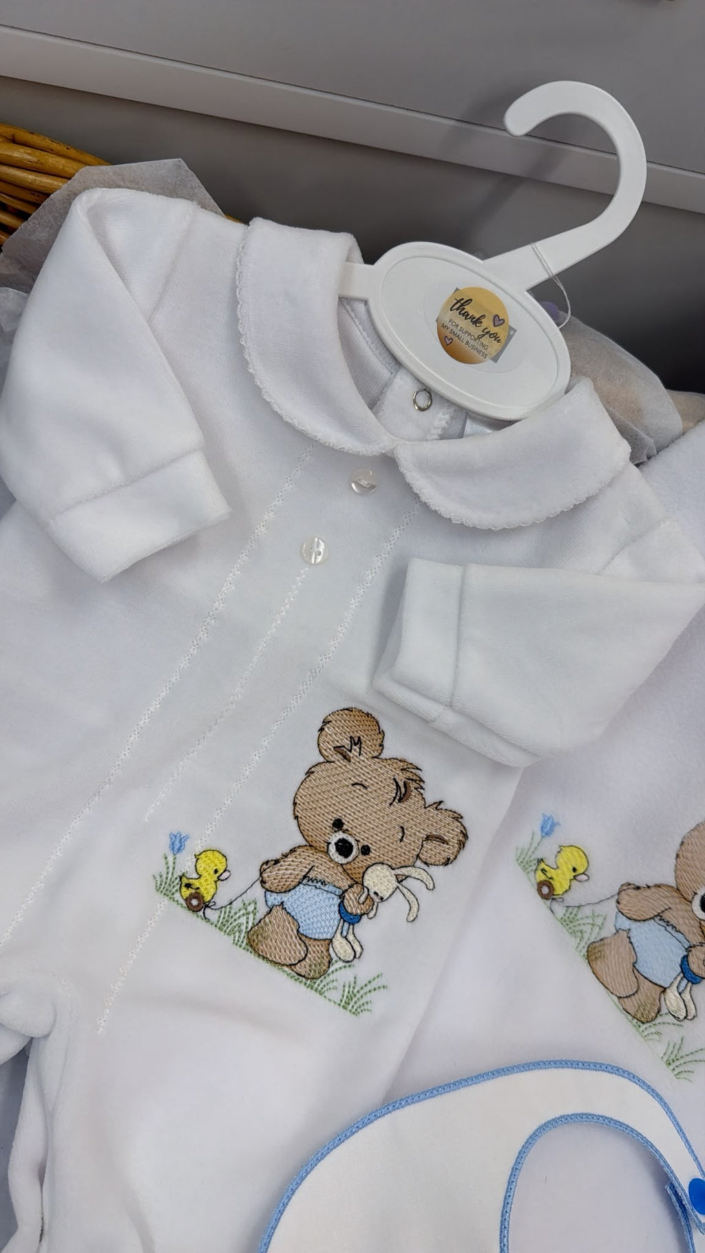 Bear pulling duck blanket only