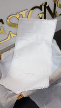 Personalised Pram Liner (white with white lace trim)