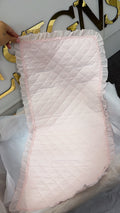 Personalised Pram Liner (pink with full pink trim)