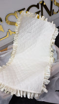 Personalised Pram Liner (cream with satin cream trim)