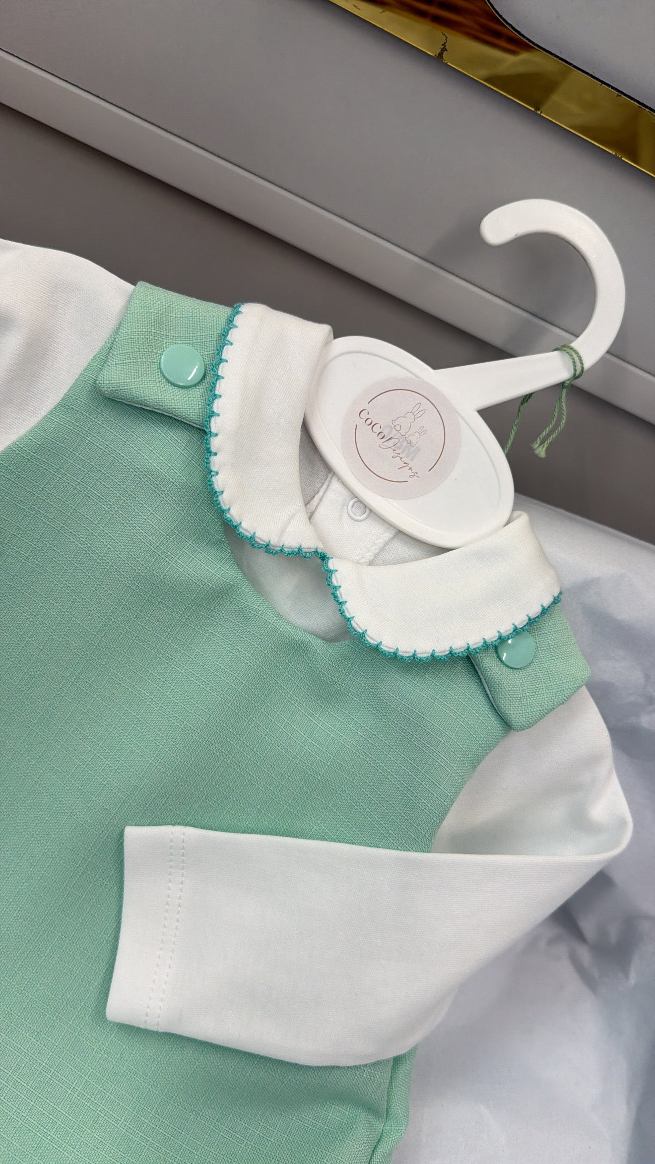 Mint green pinafore