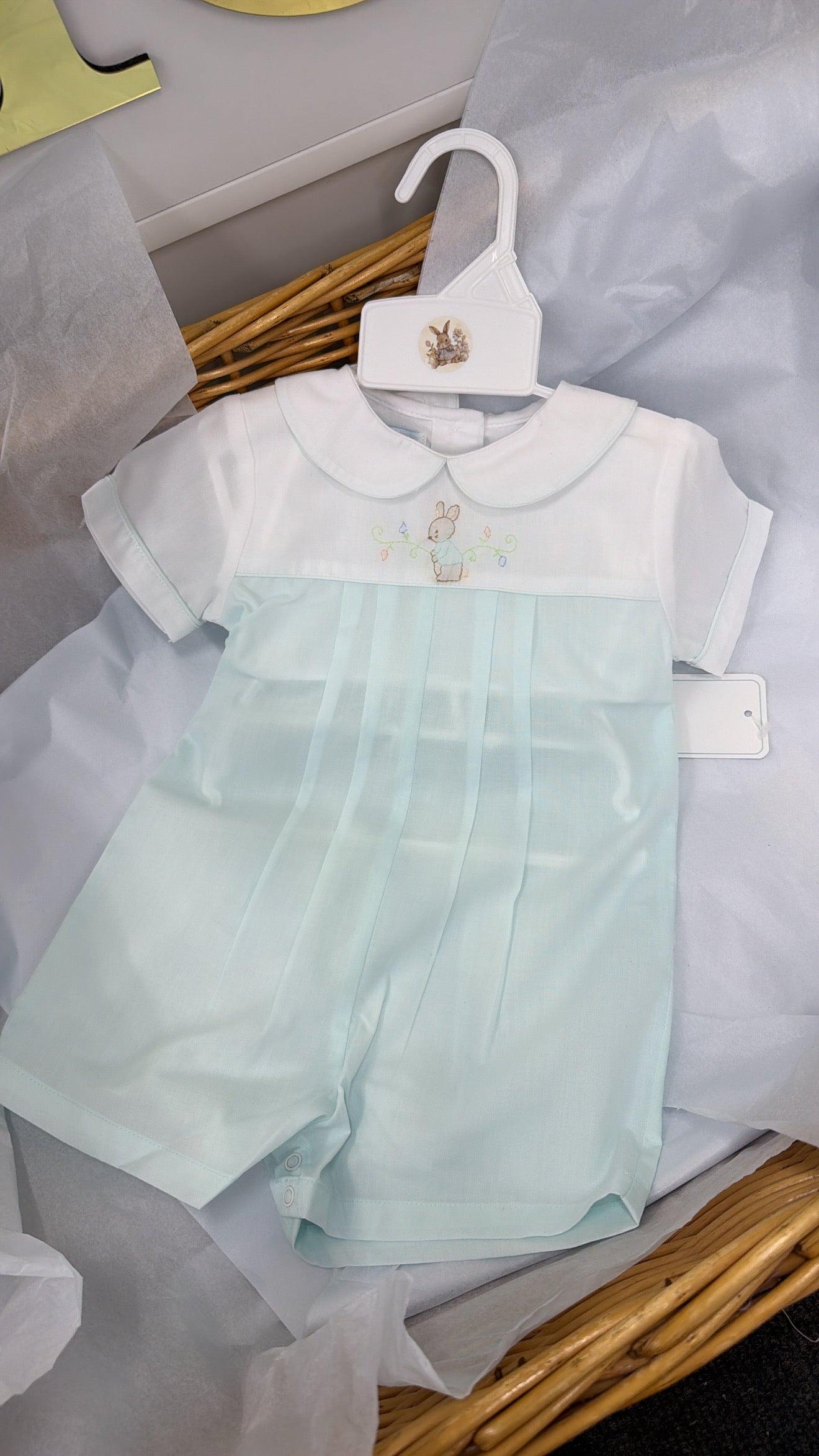 Mint collared outfit with bunny