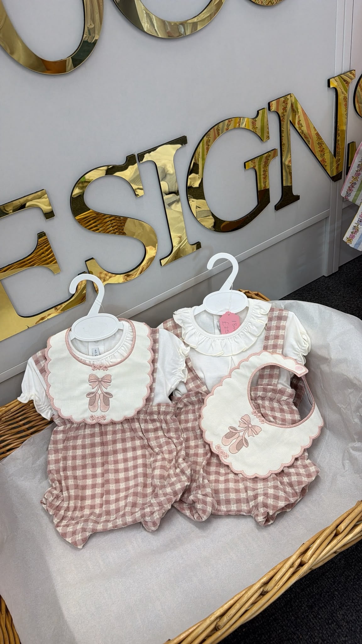 Ballet pumps romper and bib set