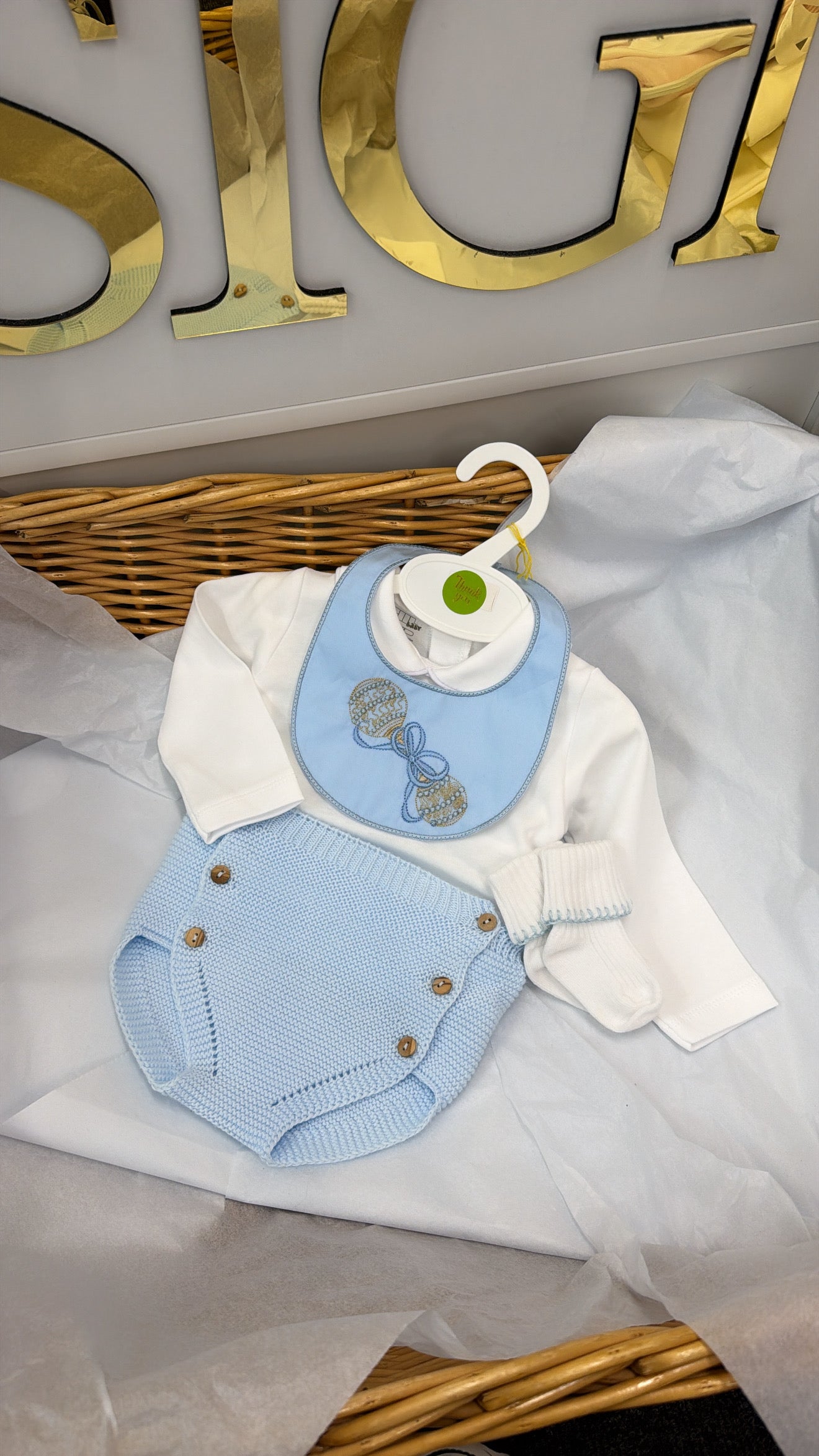 Rattle pant set with socks