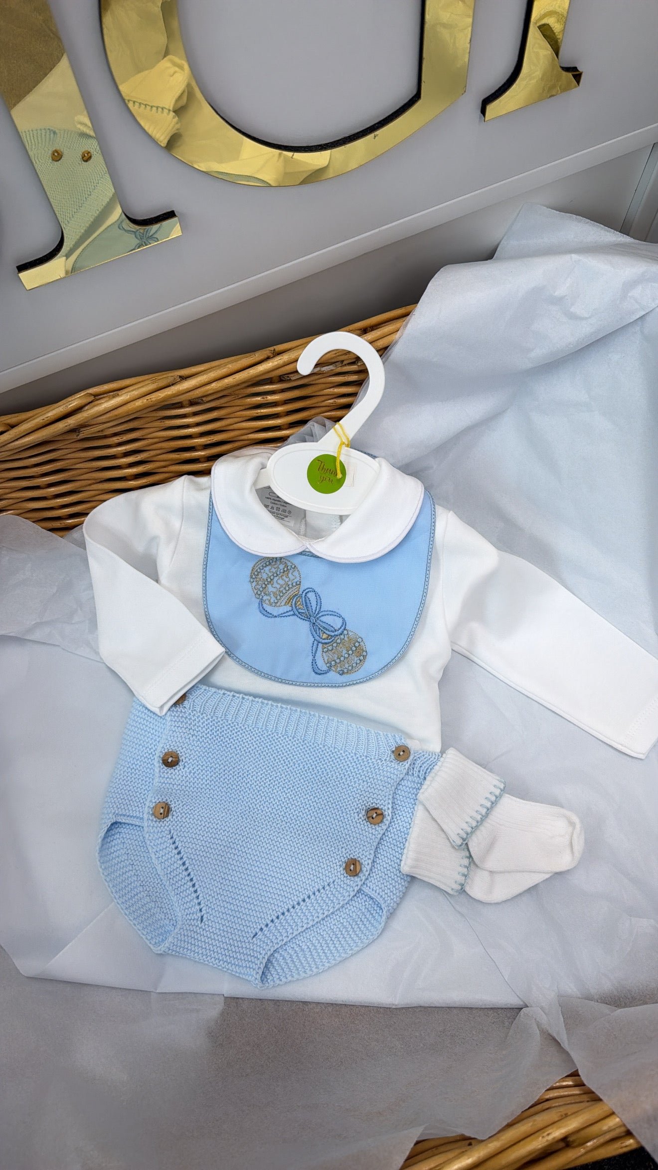 Rattle pant set with socks