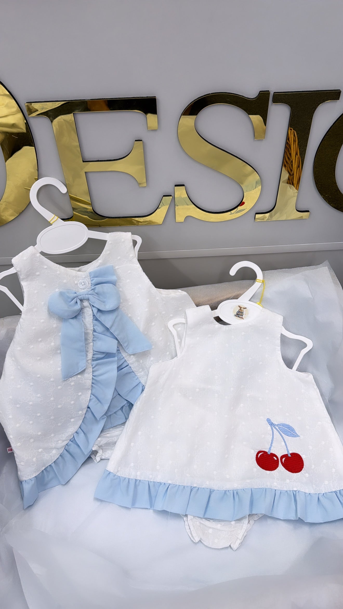 Blue and white swing top and pants
