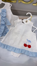 Blue and white swing top and pants