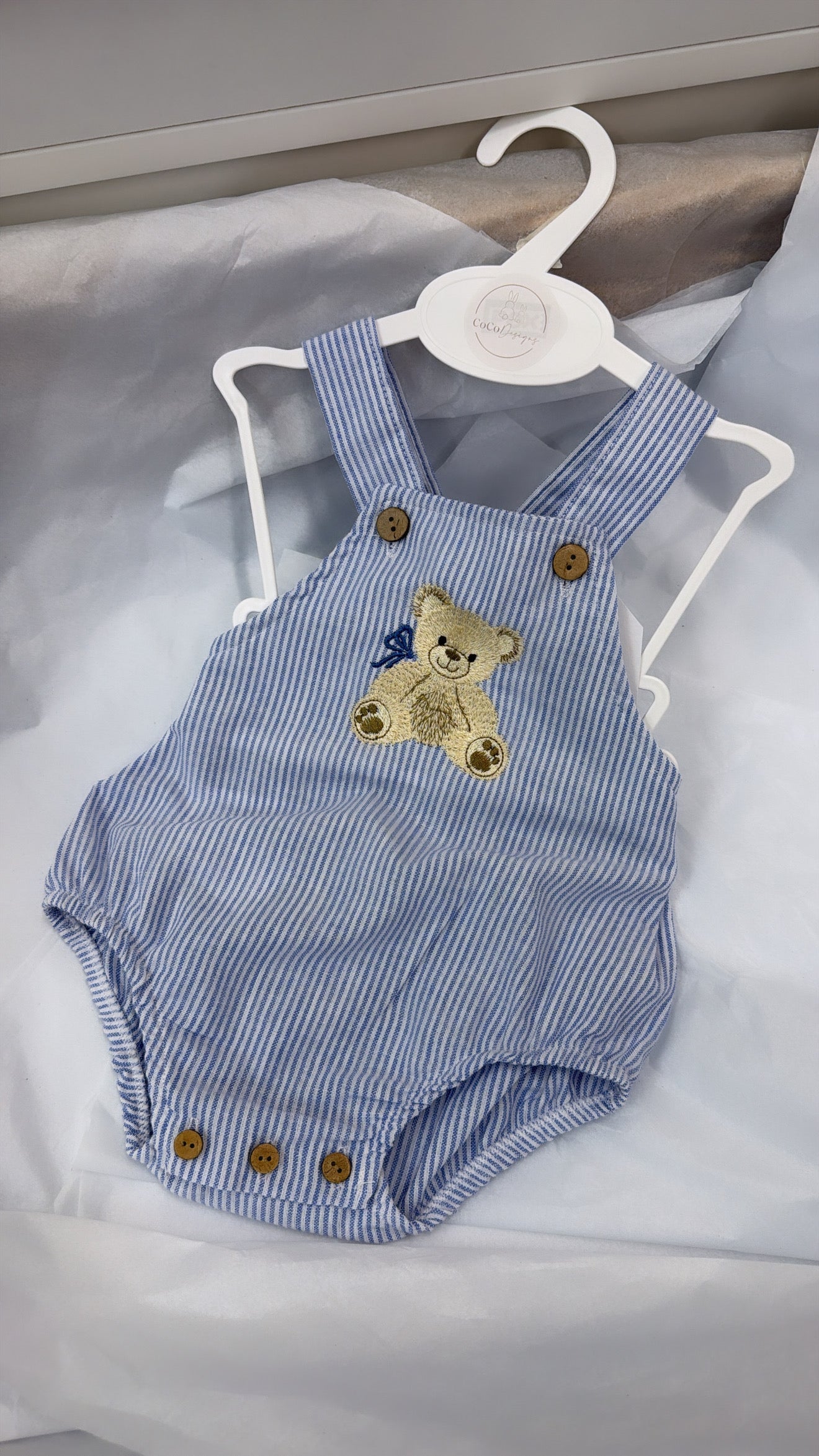 Bear stripe romper