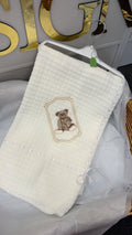 Cream & beige bear shawl