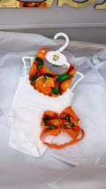 Orange vest bow and bib