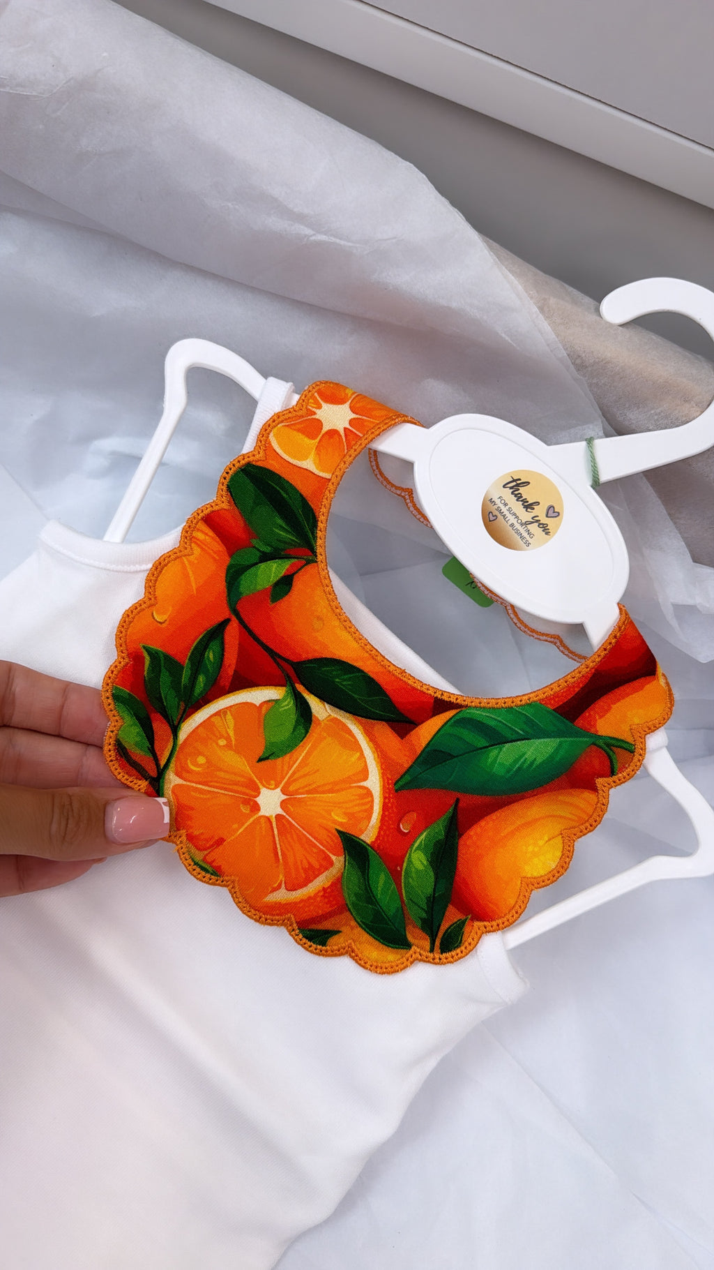 Orange vest bow and bib