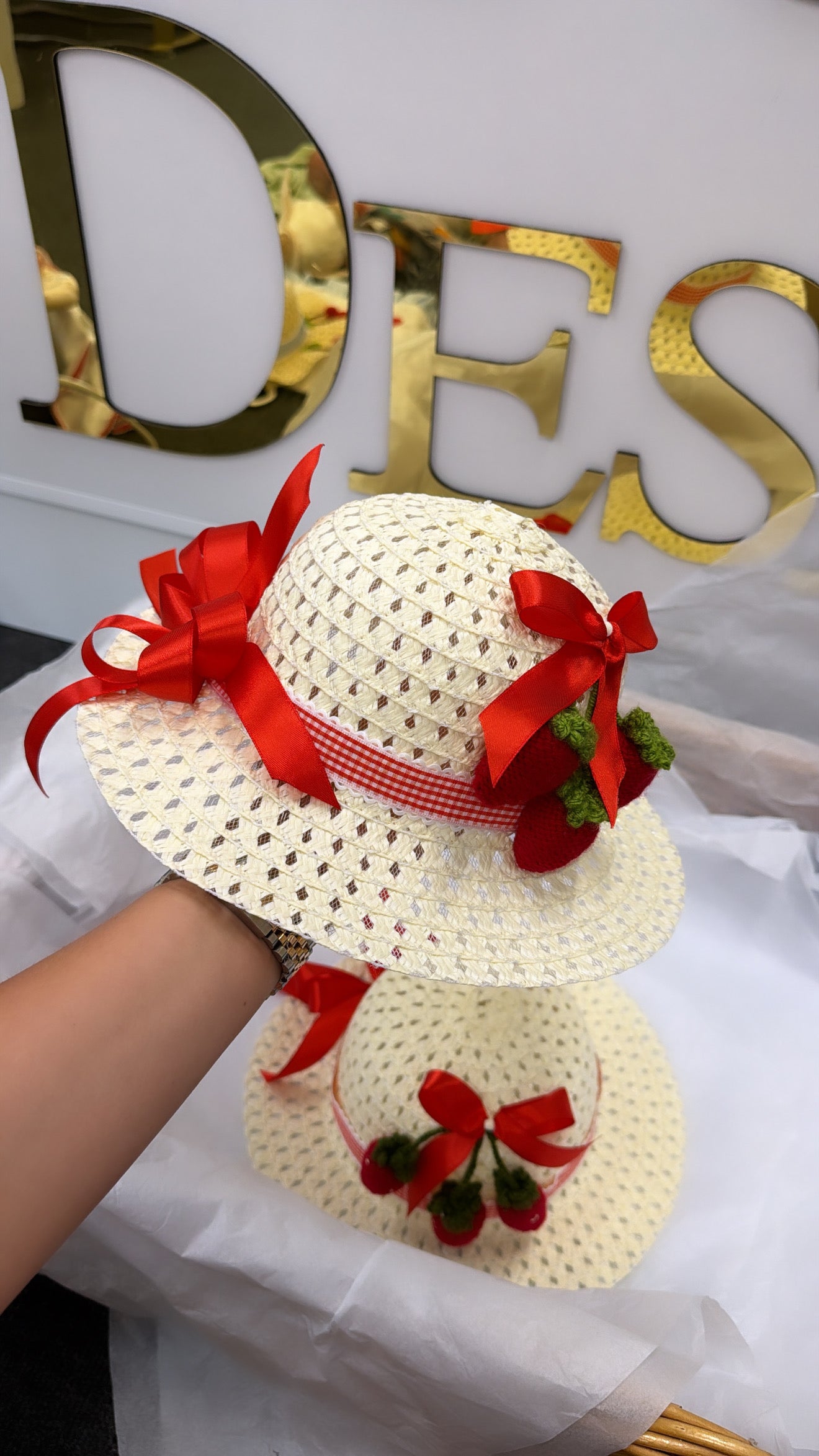 Strawberry summer hat