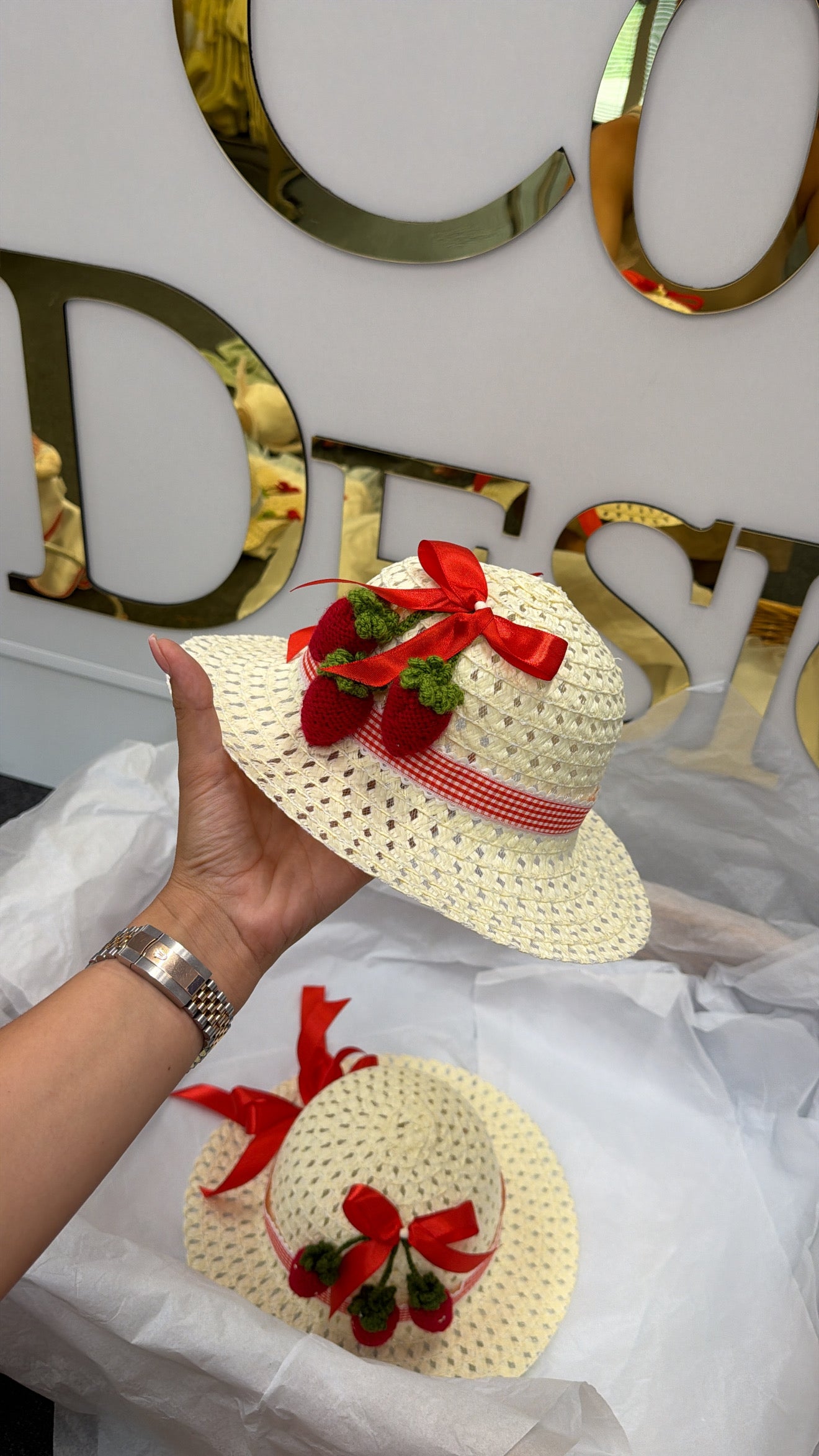 Strawberry summer hat