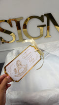 NEW - Cream rocking horse arrival tag (unisex)