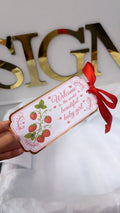 NEW - Summertime Strawberry arrival tag (girl)
