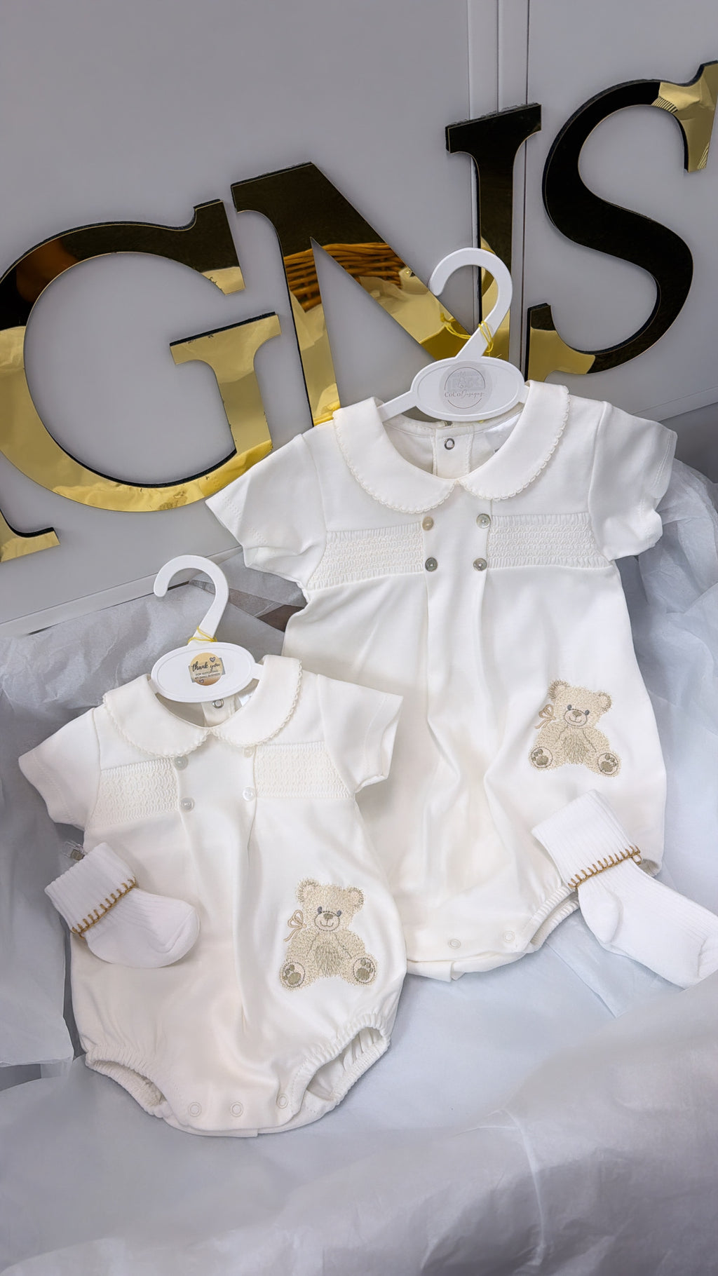Bear romper with socks