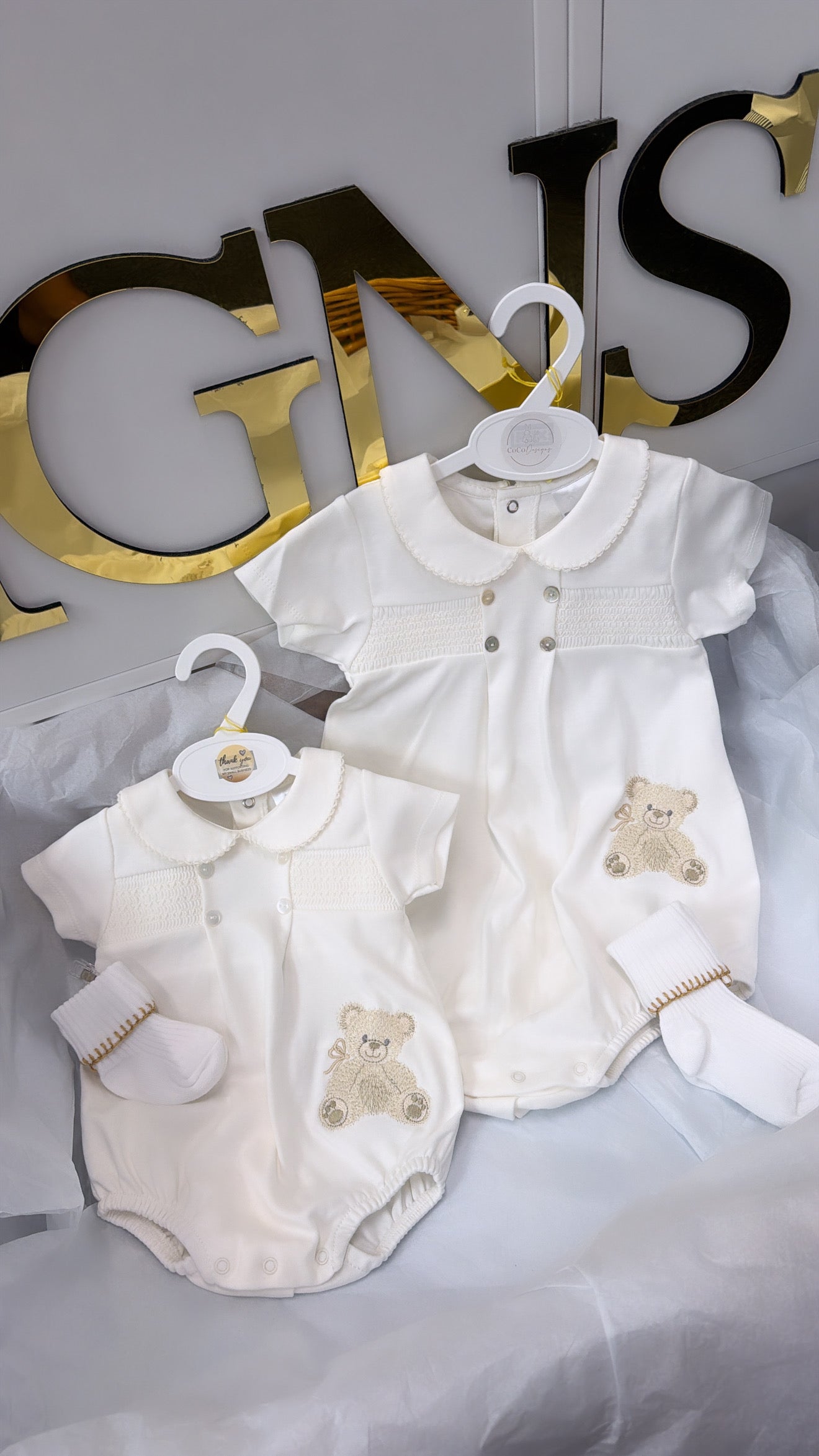 Bear romper with socks