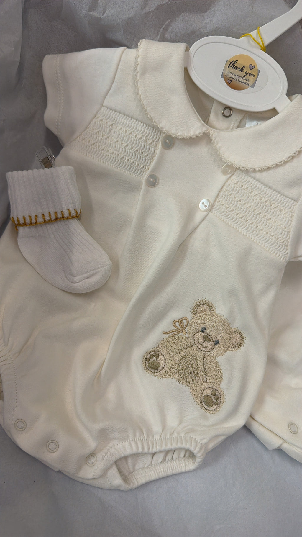 Bear romper with socks
