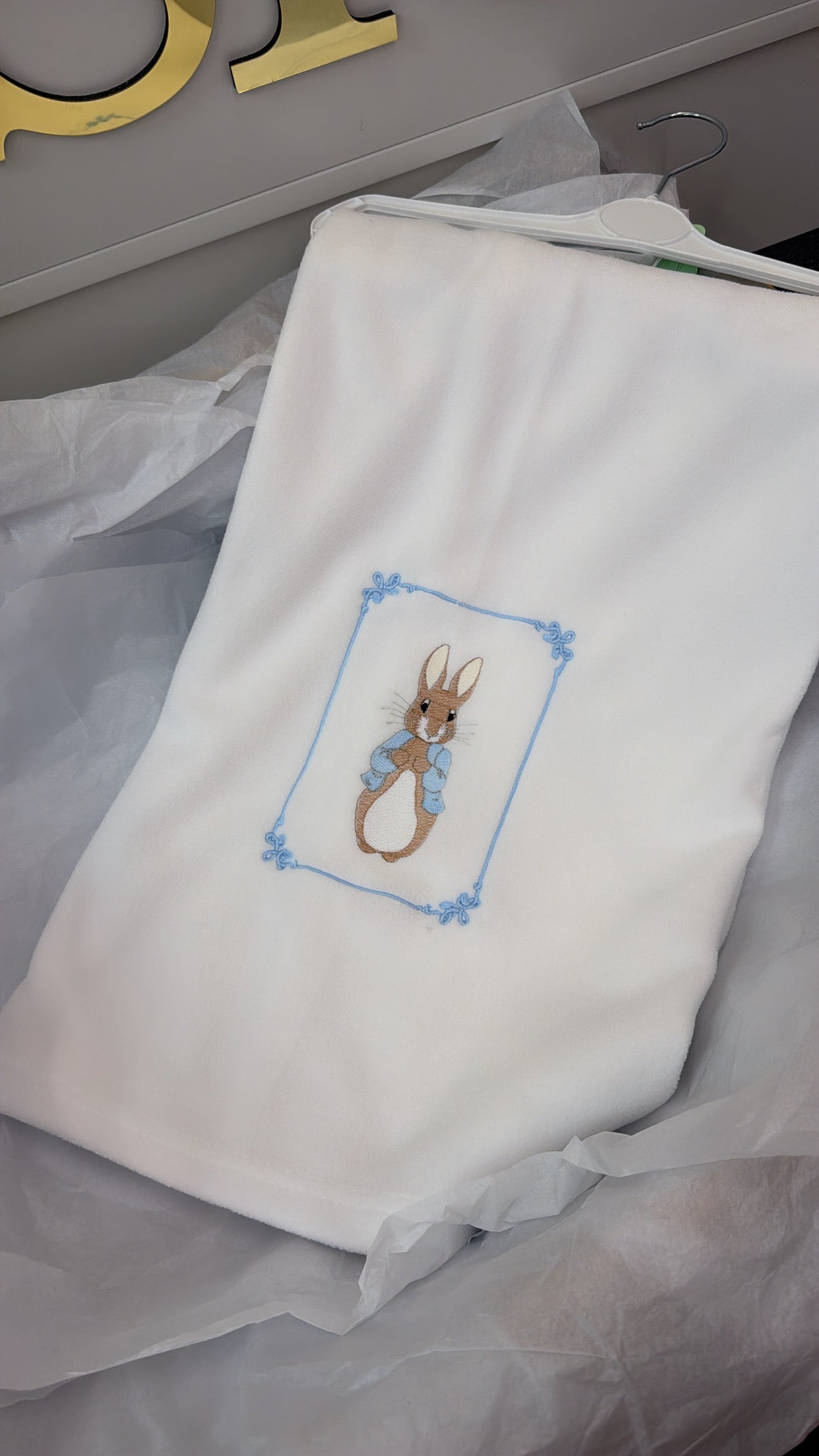 P Rabbit blanket