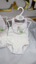 Rabbit vest bib and pant set