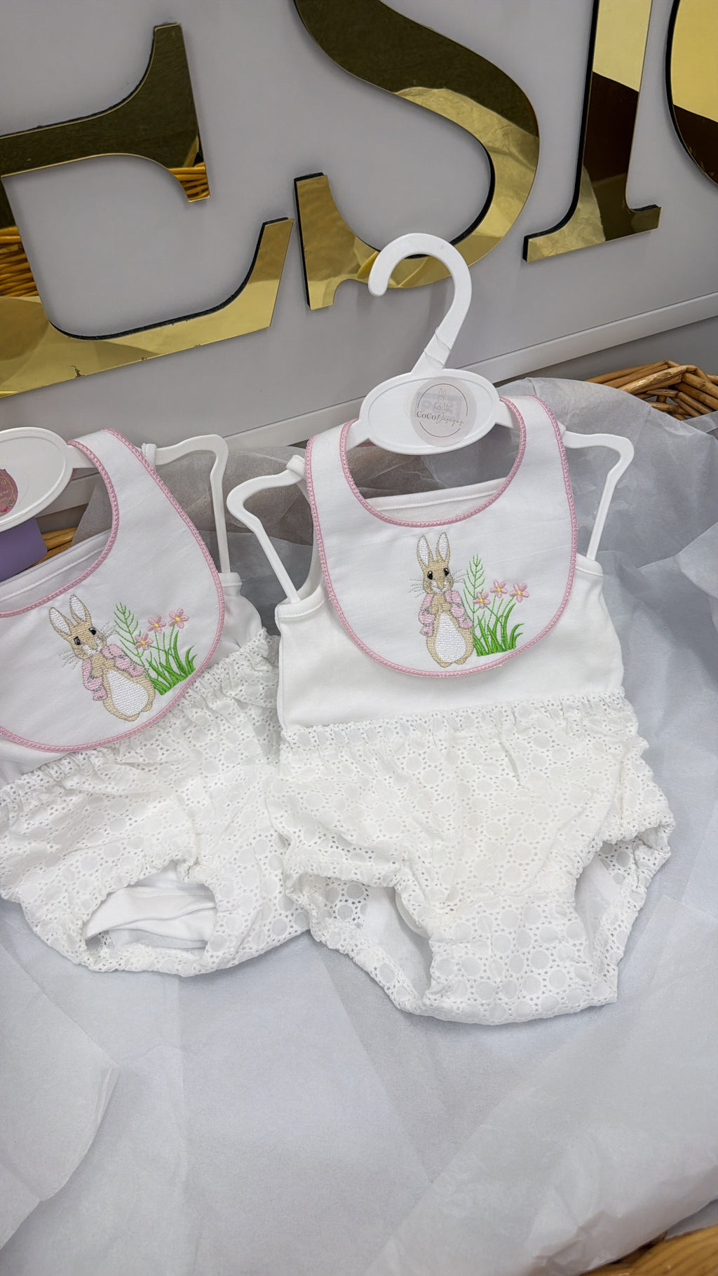 Rabbit vest bib and pant set