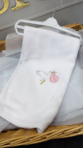 Pink stork blanket