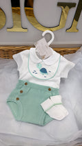 Mint green turtle pant set
