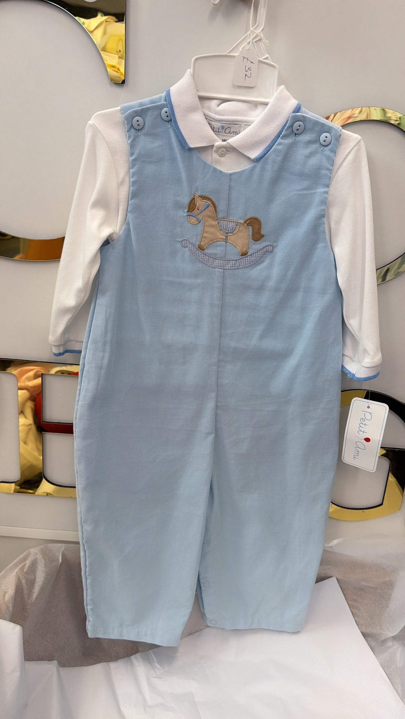 Rocking horse dungarees
