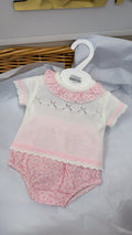 Pink pant and top knit set