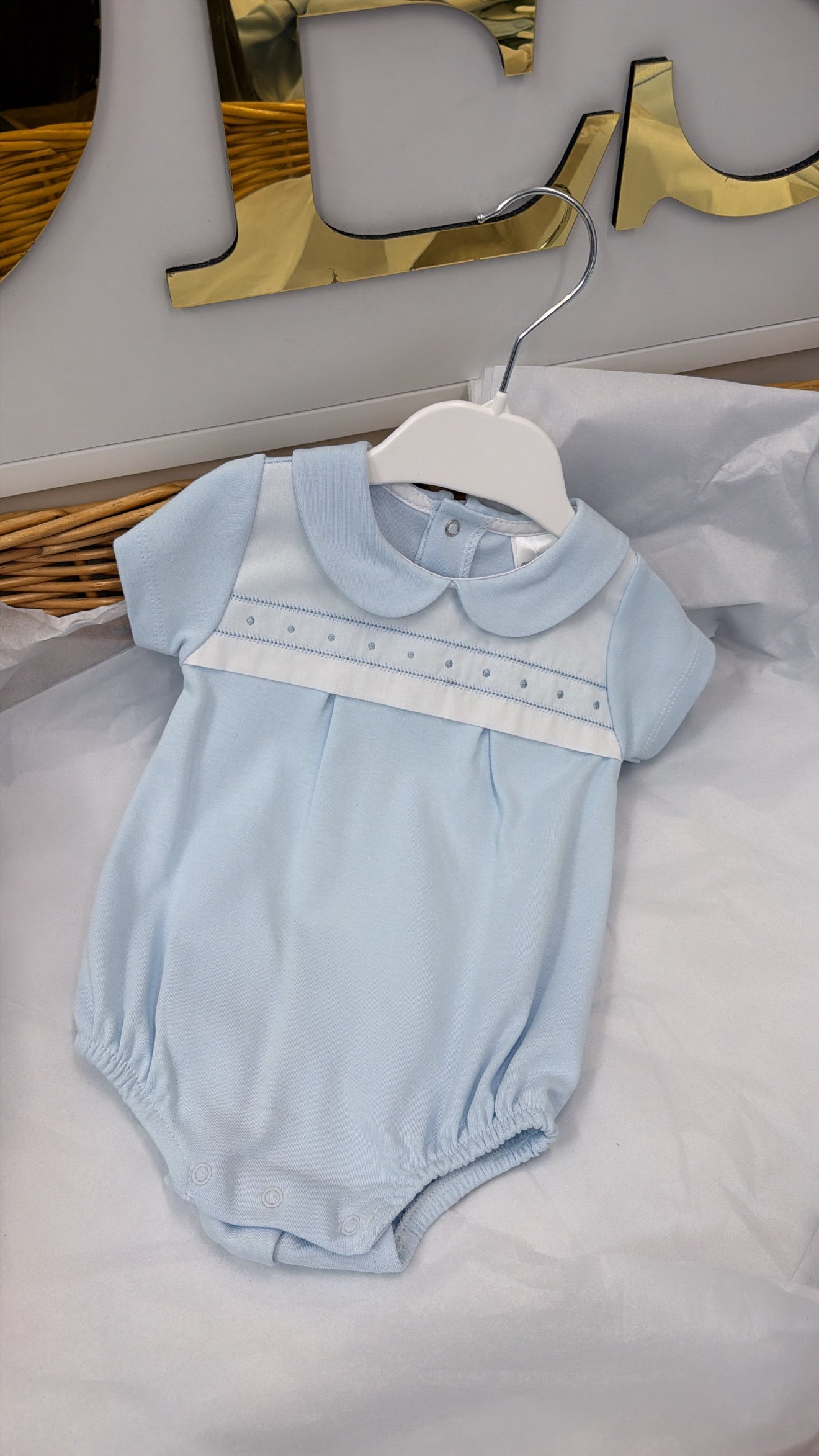 Blue boys romper